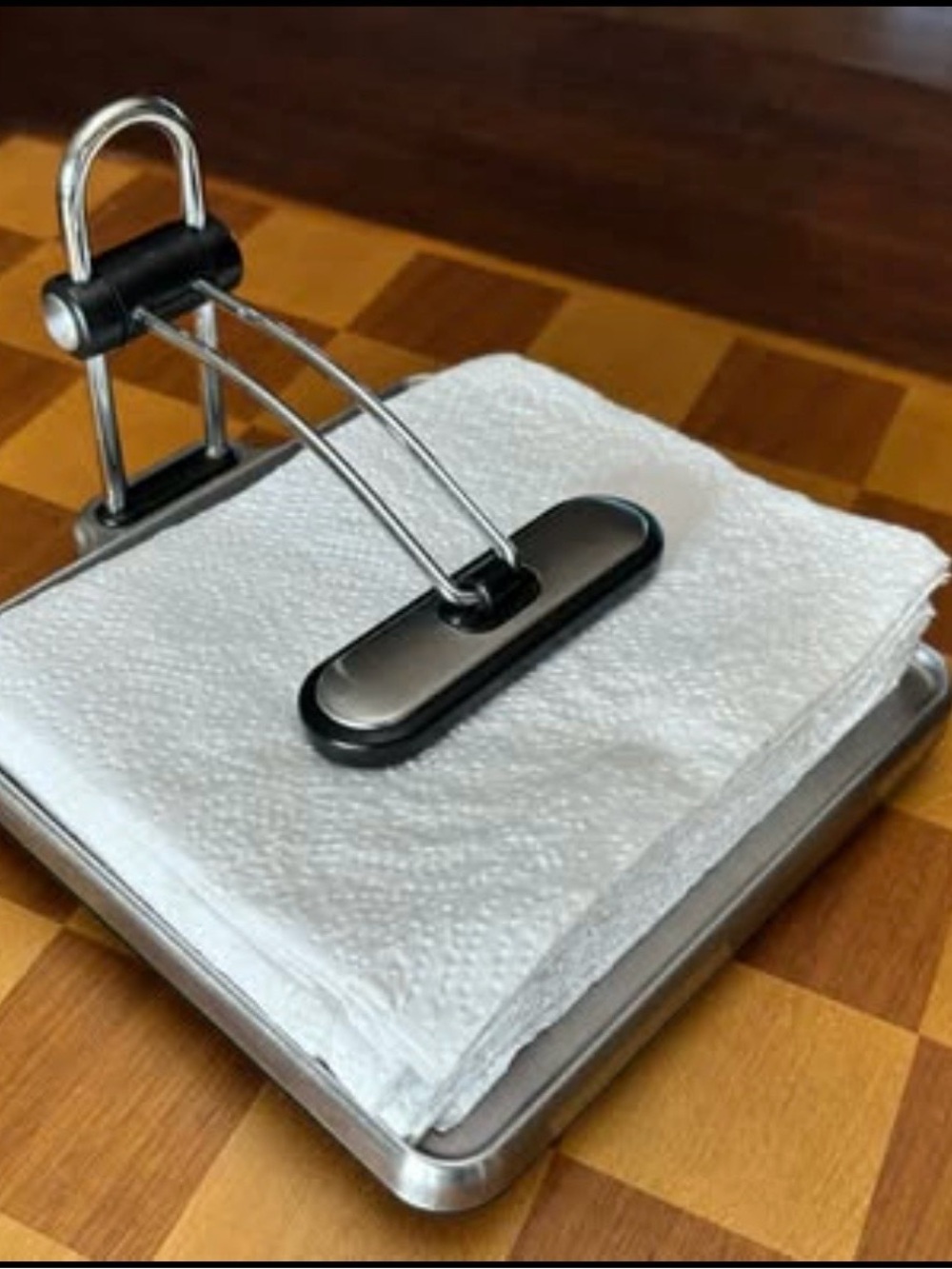simplehuman Stainless Steel Paper Towel/ Napkin Holder in Black and Silver